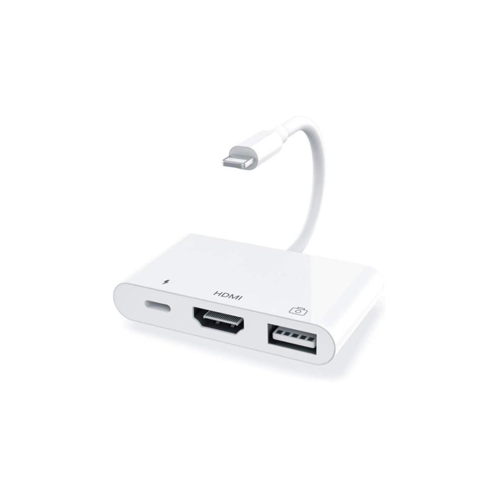 مبدل لایتنینگ  3 در 1 Charging Splitter/USB Camera Adapter/