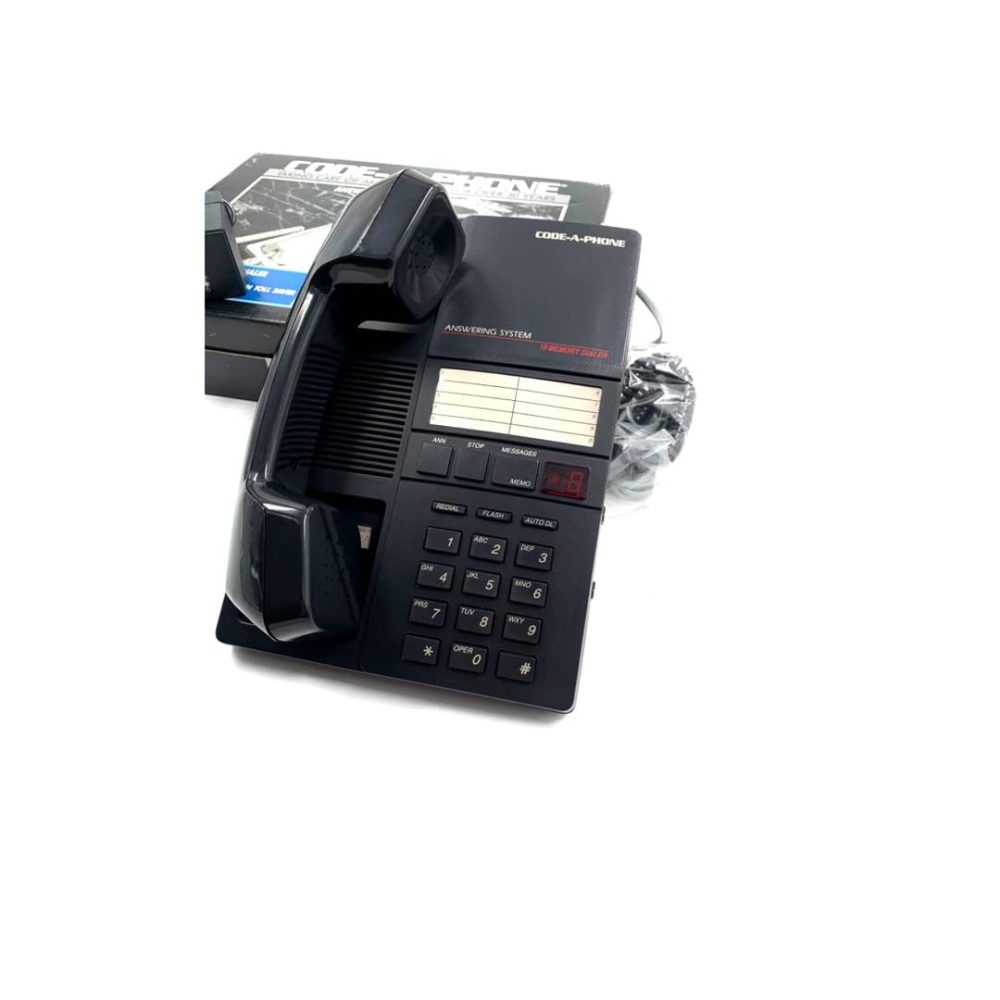 تلفن آنالوگ سیم دار با منشی تلفنی یکپارچه Code-A-Phone مدل 1960