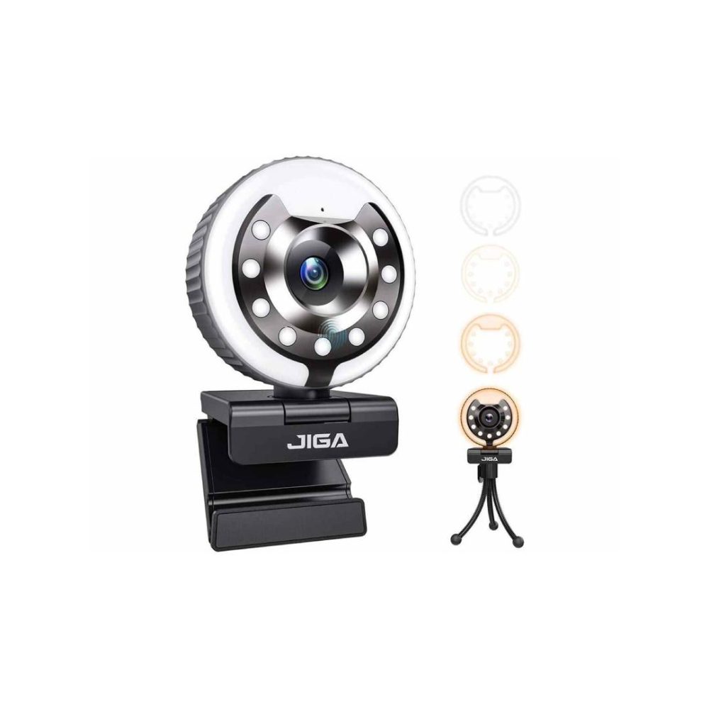 وب کم جیگا مدل Streaming with 3 Adjustable Ring Light