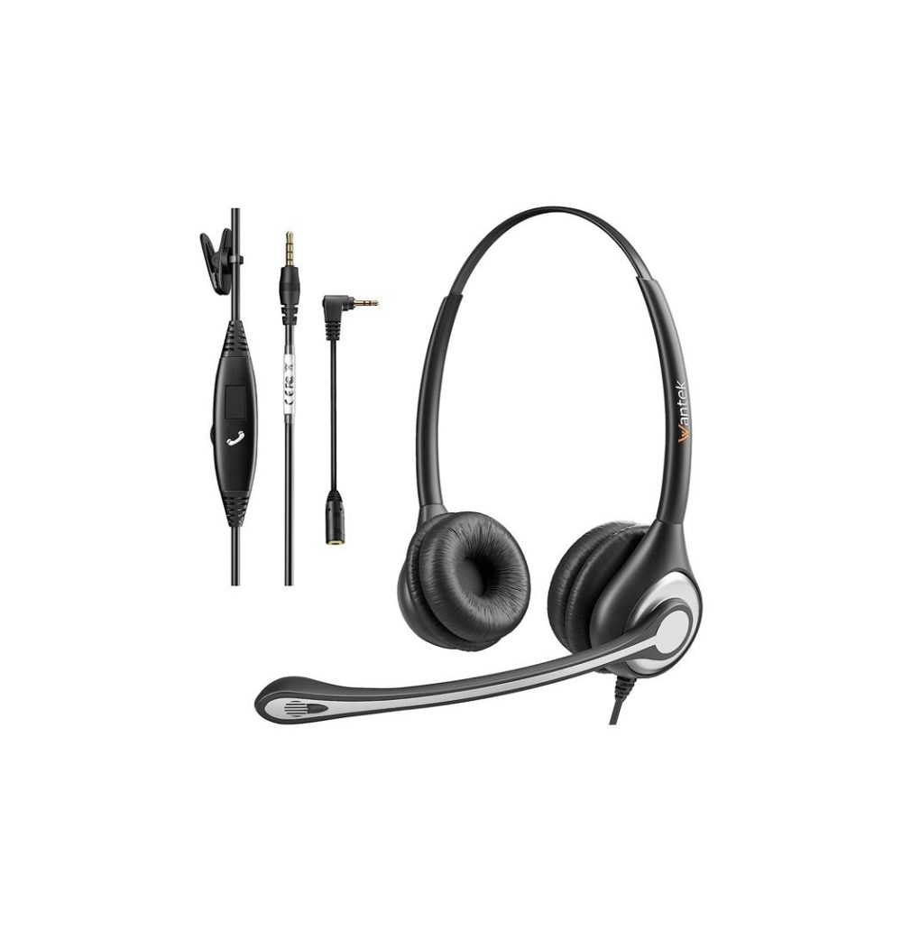 هدست با میکروفون حذف نویز 3.5mm برند Wantek مدل UC602