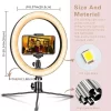 رینگ لایت  10 اینچی با سه پایه و نگهدارنده تلفن برند AiXPI - Image 2