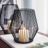 ست 2 عددی جا شمعی مدرن فلزی folding lantern candlr holder - Image 4