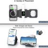 شارژر بی‌سیم 3 در 1، ایستگاه شارژ تاشو، پد شارژ بی‌سیم سریع سازگار با Iwatch/Airpods/iPhone - Image 6