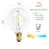 لامپ LED G40 Globe جایگزین ، 0.6W، سفید گرم، 2700K، قابل تنظیم، پایه E12 Candelabra، 220 ولت (25 عددی) - Image 6