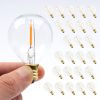 لامپ LED G40 Globe جایگزین ، 0.6W، سفید گرم، 2700K، قابل تنظیم، پایه E12 Candelabra، 220 ولت (25 عددی) - Image 7