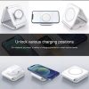 شارژر بی‌سیم 3 در 1، ایستگاه شارژ تاشو، پد شارژ بی‌سیم سریع سازگار با Iwatch/Airpods/iPhone - Image 5