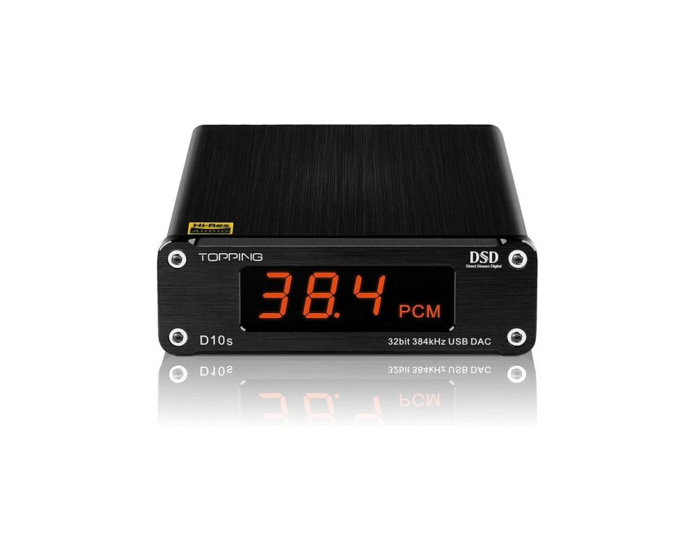 رسیور تقویت کننده صوتی KGUSS Topping D10s Mini USB DAC CSS XMOS XU208 ES9038Q2M OPA2134 مشکی