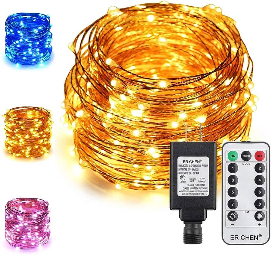 ریسه رشته ای سه رنگ /سیم مسی کنترل دار ضد آب IP65 LED (20 متری)