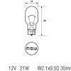 چراغ ترمز خودرو 2 x 921 قرمز 12 ولتی 21 واتی بدون کلاهک Push Fit Car Bulb 921R W2.1x9.5D 35mm - Image 2