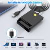 کارت خوان تراشه، کارت خوان USB نظامی 2 در 1 DOD، کارت CAC، سیم کارت خوان سازگار با ویندوز، لینوکس، - Image 4