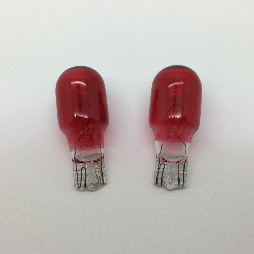چراغ ترمز خودرو 2 x 921 قرمز 12 ولتی 21 واتی بدون کلاهک Push Fit Car Bulb 921R W2.1x9.5D 35mm