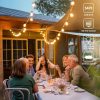 چراغ‌های رشته‌ای OxyLED پاسیو LED در فضای باز گلوب ضدآب آویزان بیرونی ادیسون نورپردازی 28 لامپ سفید گرم - Image 4