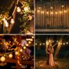 چراغ‌های رشته‌ای OxyLED پاسیو LED در فضای باز گلوب ضدآب آویزان بیرونی ادیسون نورپردازی 28 لامپ سفید گرم - Image 6