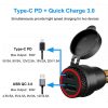 شارژر GPS نوع C PD موتور سیکلت دوگانه USB - Image 8