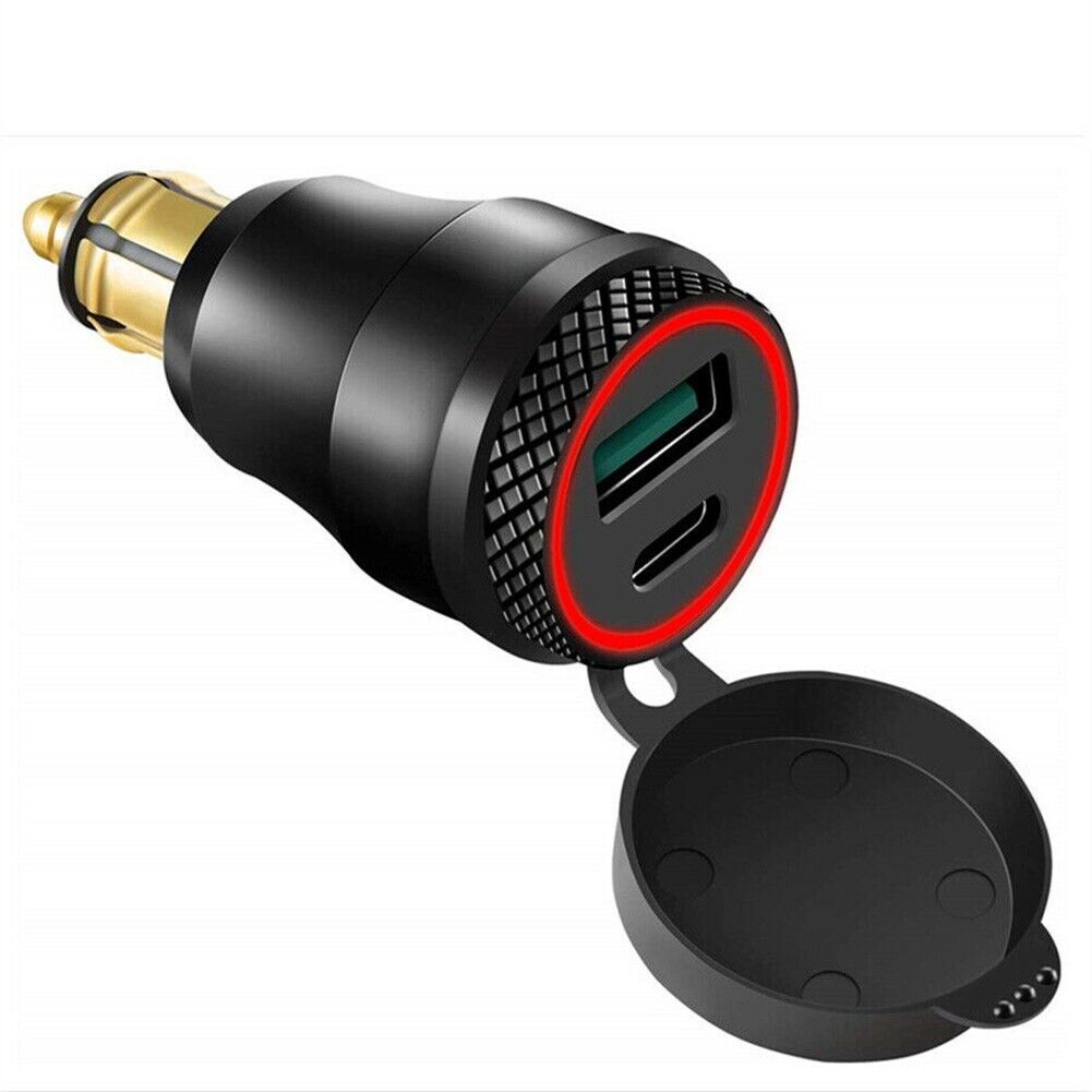 شارژر GPS نوع C PD موتور سیکلت دوگانه USB