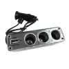 سوکت فندکی خودرو شارژر USB دوشاخه شارژر DC 12V/24V سه گانه با پورت USB - Image 3
