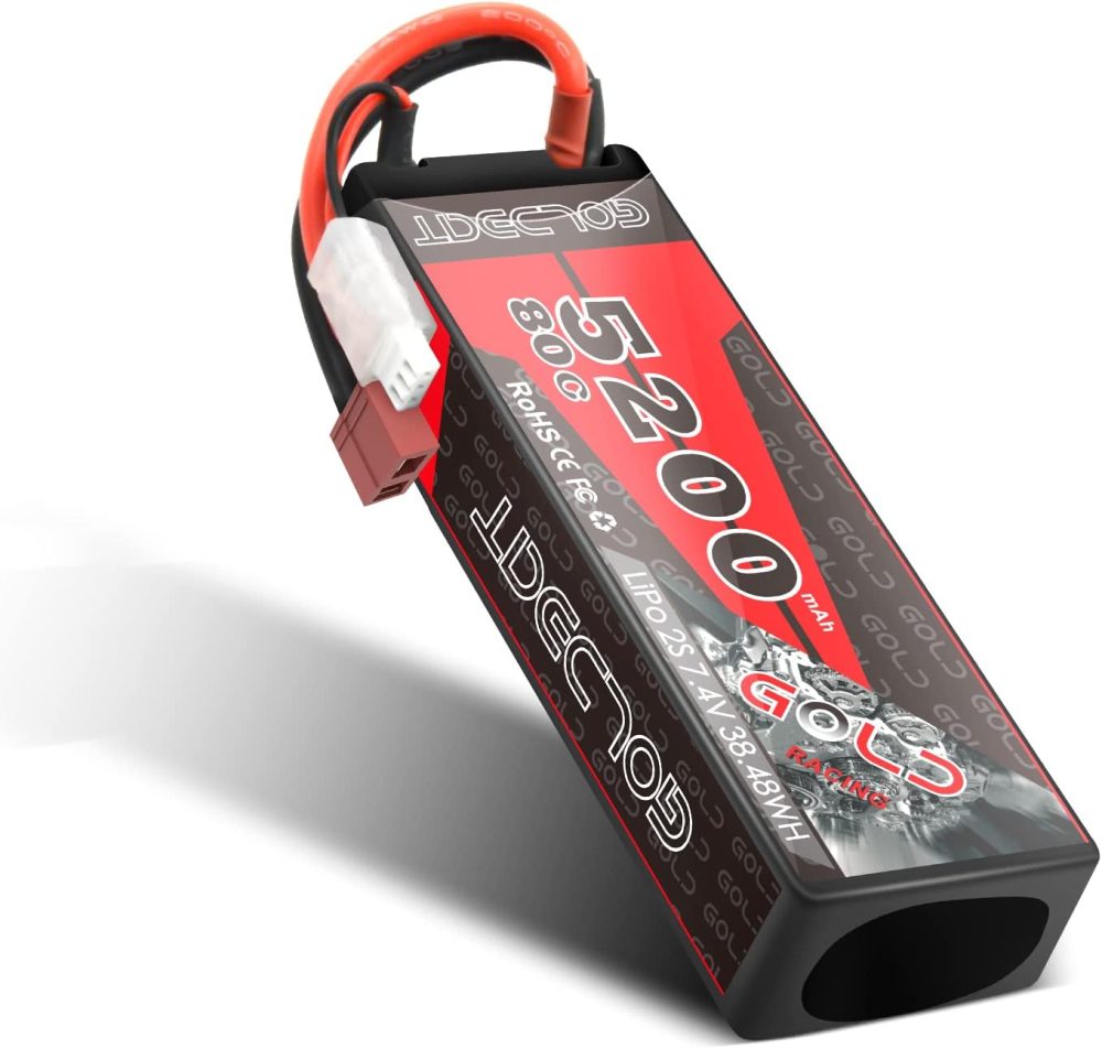 باتری لیپو 5200mAh 7.4V 80C برای RC Evader BX Car RC Truck برند Goldbat