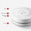 هشدار دود X-Sense، ردیاب دود هشدار آتش با باتری با نشانگر LED و دکمه سکوت، - Image 3