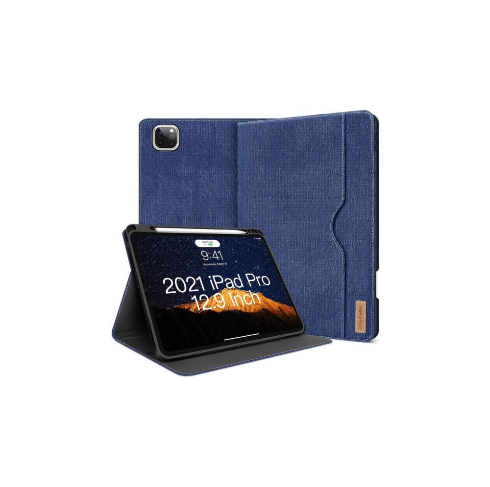قاب محافظ آیپد iPad Pro 12.9 برای نسل ششم/۵/۴/۳ 2022 2021 2020 2018 چرم PU با نگهدارنده قلم برند DTH-PANDA