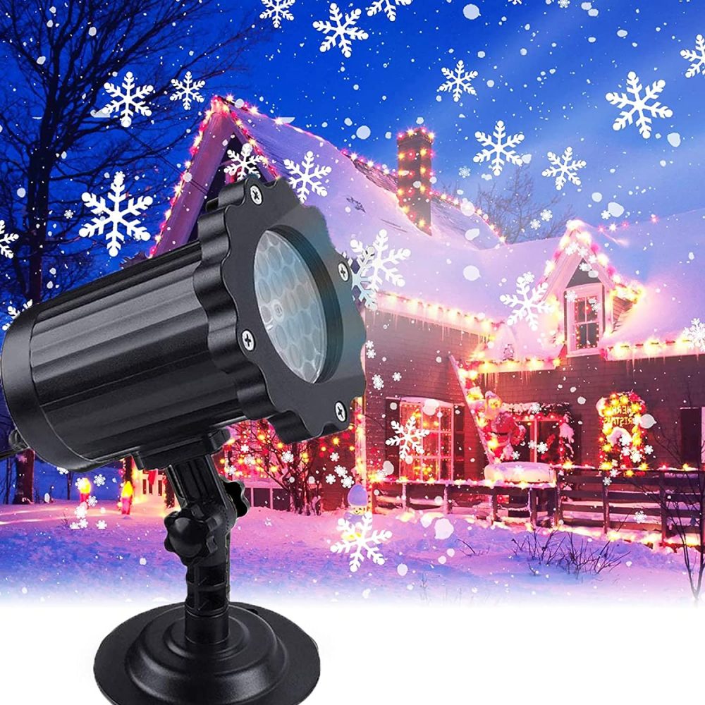 چراغ پروژکتور برف ریزه کریسمس، دانه های برف Christmas Snowflake Projector Lights