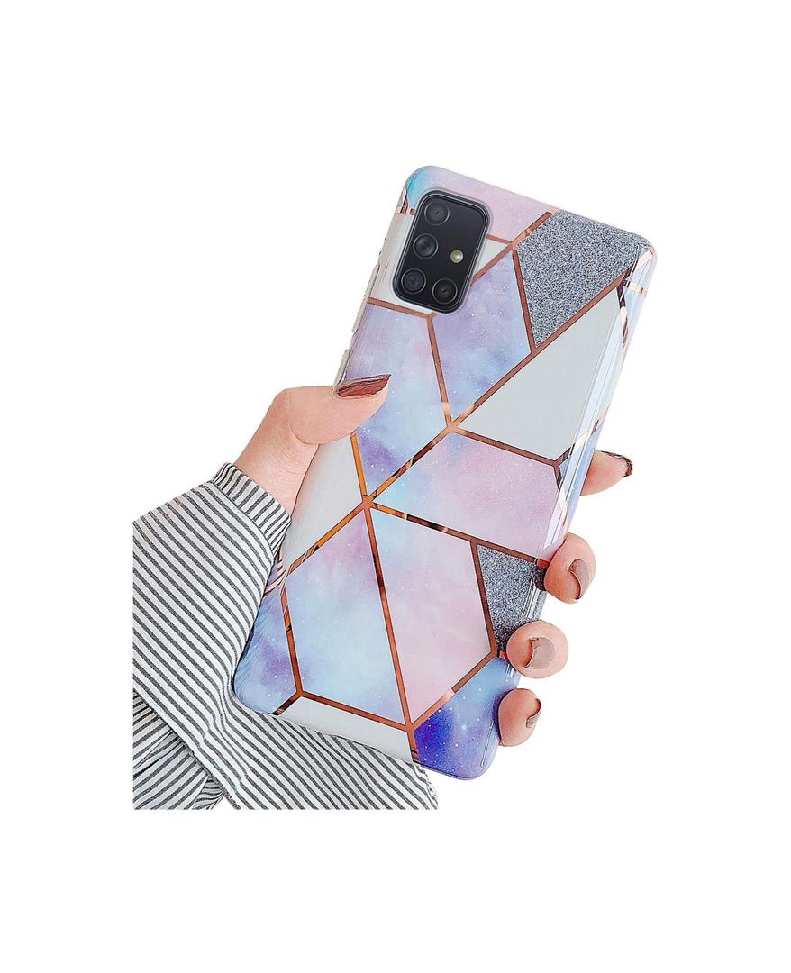 قاب محافظ گلکسی A51 سامسونگ سیلیکونی سنگ مرمر براق Bling روکش ژل TPU برند Uposao