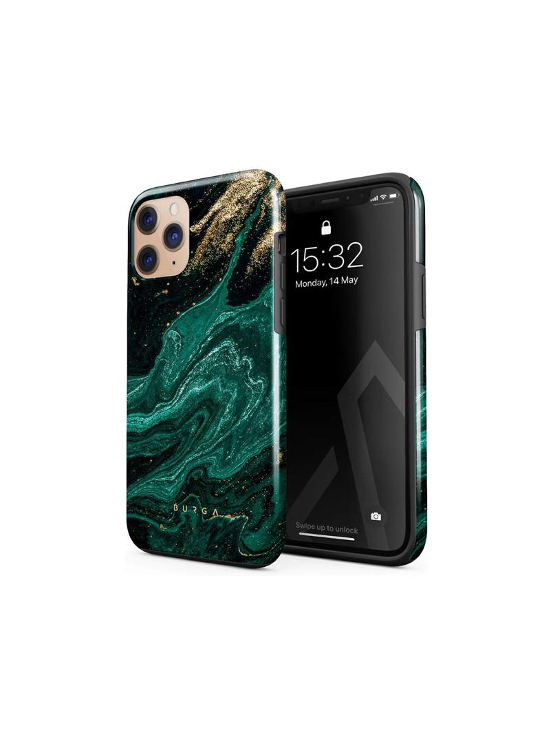 قاب گوشی سازگار با 2iPhone 11 PRO MAX لایه هیبریدی + قاب محافظ سیلیکونی لوکس برند BURGA