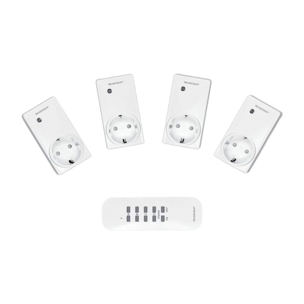 ست سوکت پریز کنترل دار سیلورکرست (پک 4 عددی) Silvercrest Radio Socket