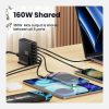 شارژر رومیزی 6 پورت USB C شارژر AC برای MacBook Pro/Air، iPhone، iPad، Galaxy (مشکی) برند UOUCOO - Image 3
