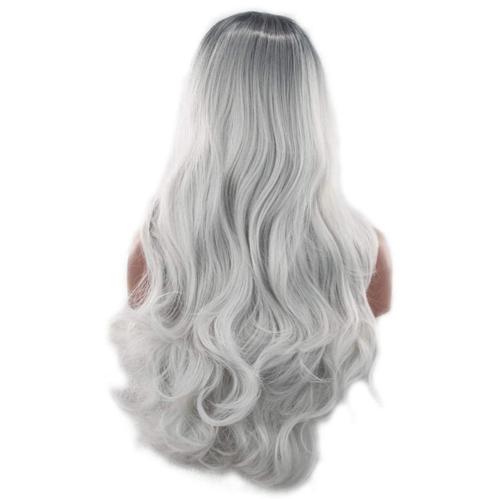 کلاه گیس خاکستری مشکی برند xiaoping