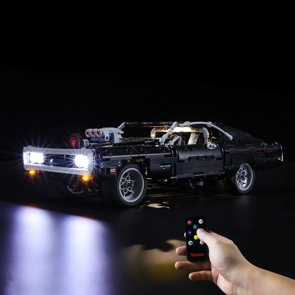 کیت نورپردازی Briksmax برای Dodge TechnicFast & Furious Dom - سازگار با مدل Lego 42111 -(لگو شامل نمی شود)