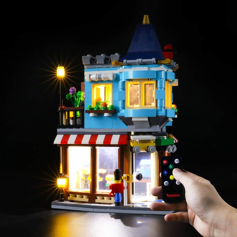 کیت نورپردازی LED BRIKSMAX برای فروشگاه اسباب بازی فروشی Lego Creator Townhouse سازگار با مدل Lego 31105 -(لگو شامل نمی شود)