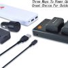باتری جایگزین و شارژر دوگانه سازگار با دوربین سونی Sony NP-FV50 - Image 5