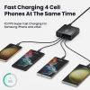 شارژر رومیزی 6 پورت USB C شارژر AC برای MacBook Pro/Air، iPhone، iPad، Galaxy (مشکی) برند UOUCOO - Image 4