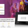 چراغ RGB Flood LED کنترل از راه دور ضد آب (پک 4 عددی) برند Onforu - Image 4