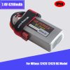 باتری لیپو GE Power 7.4V 4200MAH 25C 2S Lipo battery T plug for Wltoys 12428 12429 RC Model - Image 2