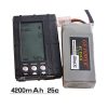 باتری لیپو GE Power 7.4V 4200MAH 25C 2S Lipo battery T plug for Wltoys 12428 12429 RC Model - Image 4
