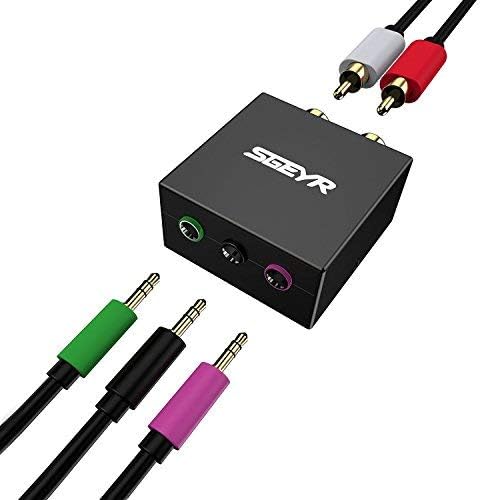 مبدل صوتی Stereo RCA دو جهته برای بلندگوی چند رسانه ای 5.1 برند SGEYR