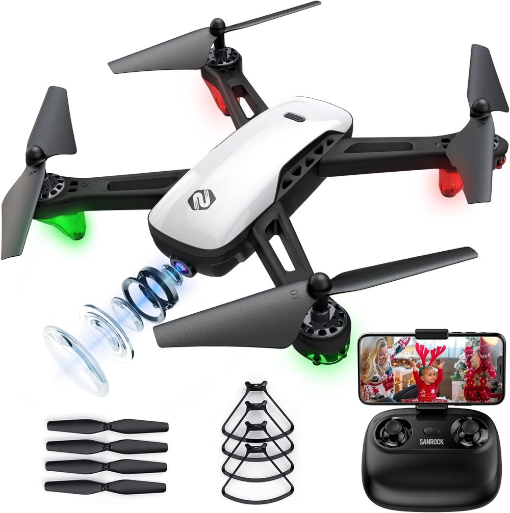 کوادکوپتر 1080P HD, WiFi Live Video FPV Drones RC برند SANROCK مدل U52