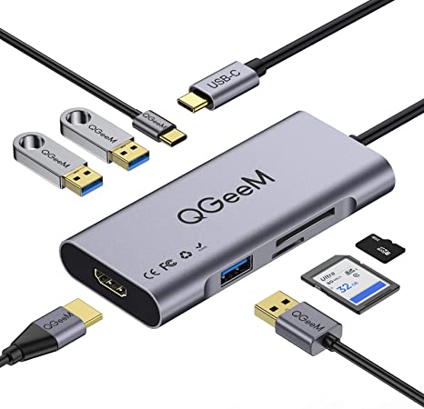 هاب 7 پورت USB-C برند QGeeM