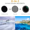 فیلتر کی اند اف K&F Concept 82mm Variable Fader ND2-ND32 ND filter and CPL Circular Polarizing filter 2 in 1 - Image 7