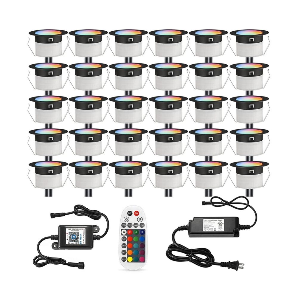کیت چراغ توکار RGB هوشمند ضدآب 30 عددی برند FVTLED