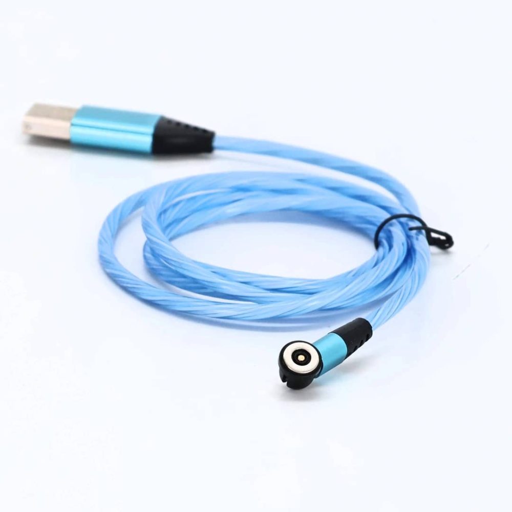 کابل شارژ مغناطیسی USB به MicroUSB Us ll لایتنینگ مدل LED برند AUFU