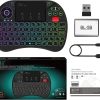 کیبورد مینی Rii X8 بی‌سیم قابل حمل با ماوس پد لمسی RGB باتری قابل شارژ برای Android TV Box/Mac/PC/Nvidia Shield - Image 5