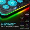 کول پد لپ تاپ و نگهدارنده گوشی نور های RGB برند TopMate مدل C12 - Image 2