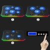 کول پد لپ تاپ و نگهدارنده گوشی نور های RGB برند TopMate مدل C12 - Image 3