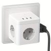 سه راهی برق آداپتور USB مکعبی 6 در 1 (2500W/10A) با سوئیچ، 3 خروجی USB (5V/3.1A) دیزاین آلمان برند OEM - Image 3