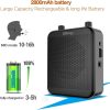 تقویت کننده صدای قابل حمل، بلندگوی سیستم PA شارژی 2800 میلی آمپری بلوتوثی برند Giecy - Image 4