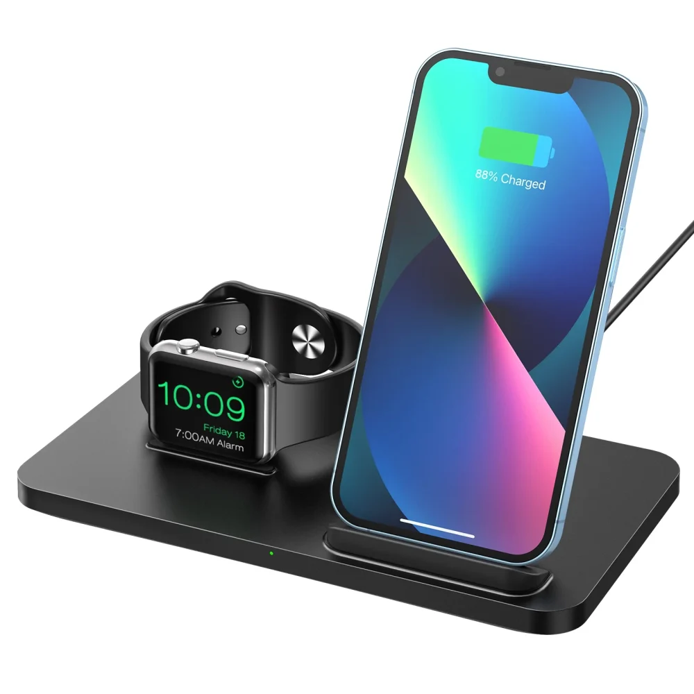 شارژر بی سیم فست شارژ برای گوشی و ای واچ iphone vs galaxy برند Seneo