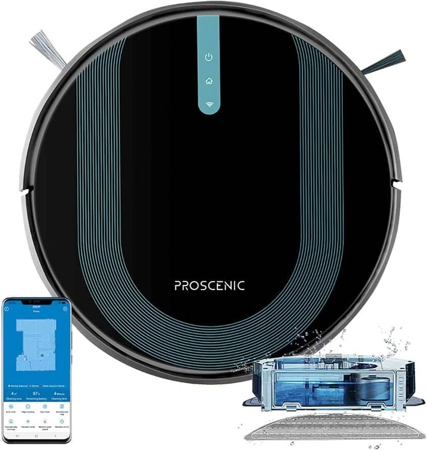 جاروبرقی رباتیک با عملکرد Wifi، App برند Proscenic مدل 850T