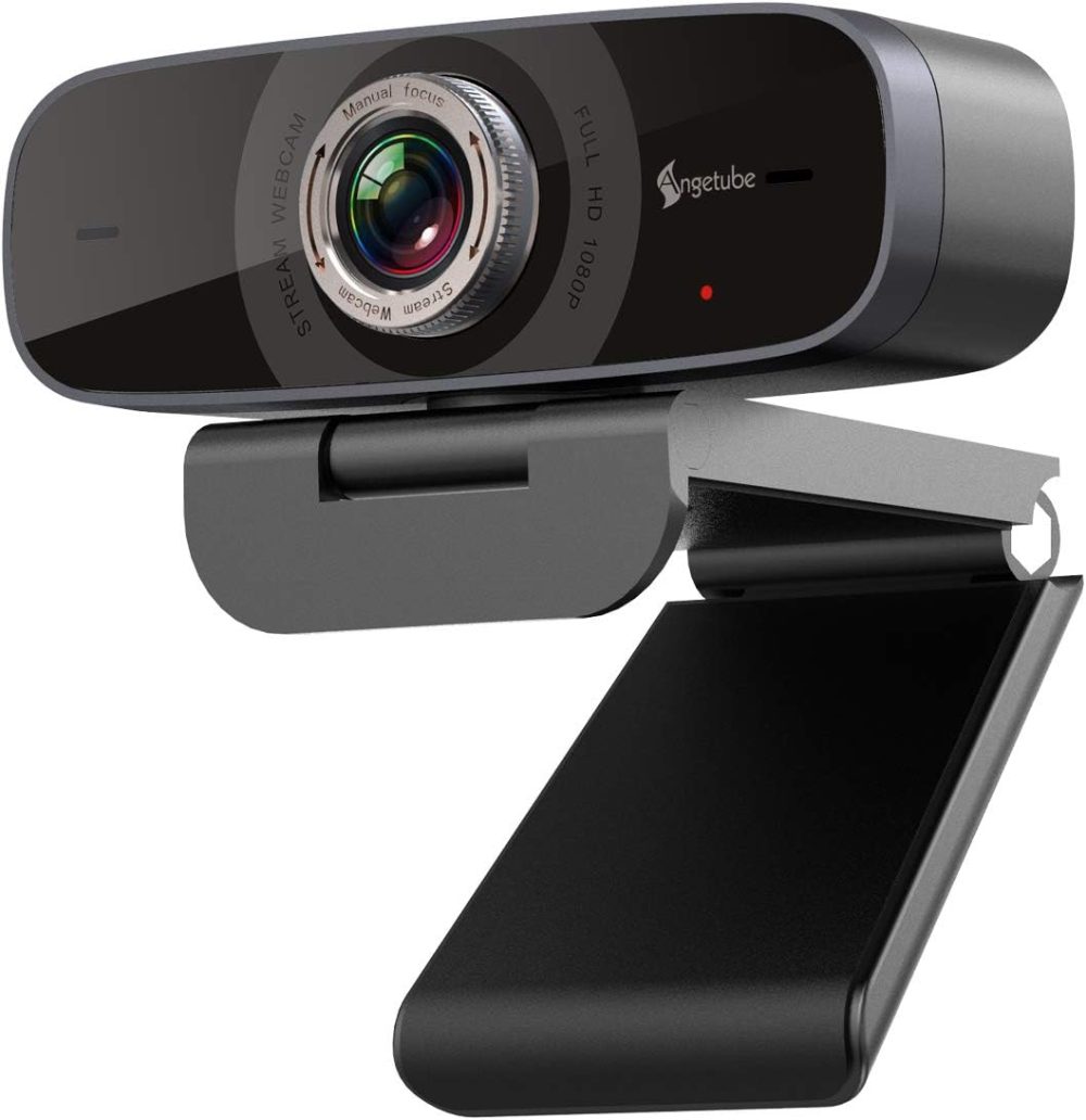 وب کم 1080P با میکروفون،HD با قابلیت پخش زنده و زاویه دید گسترده، سازگار با ویندوز، اندروید، iOS برند Angetube مدل 825